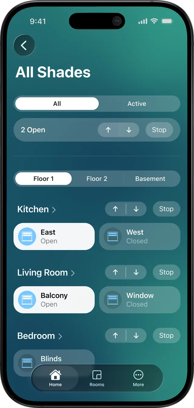 1Home App: Beschattung